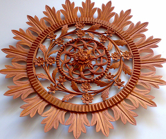 Rosette, wood carving. - 2