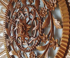 Rosette, wood carving.