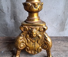 Brocante Altkupfer Kerzenständer Kirchenleuchter H.51cm *Etage3* - 2