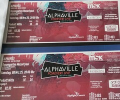 Alphaville Forever! Live  2x tickets Mannheim