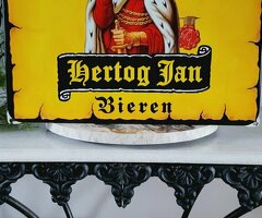 Hertog Jan emaille bord