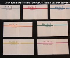 Bankbiljet wikkels, banderollen.