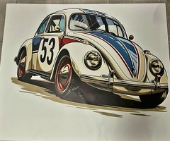 Promotie banner illustratie volkswagen kever Herbie nr53