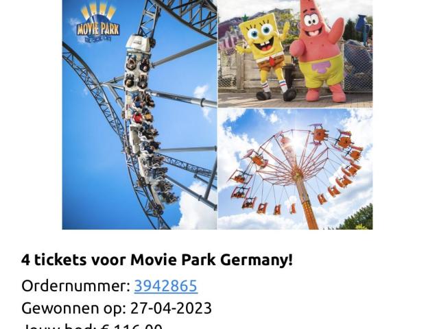 4 kaarten movie park germany - 1