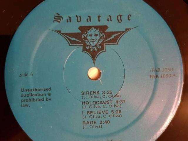 Savatage Sirens vinyl 1983 - 1